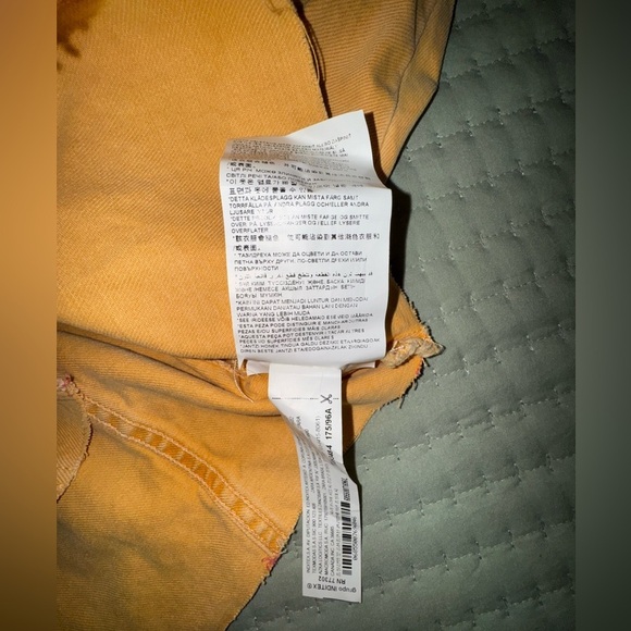 ZARA Cropped Jean Jacket – Dark Mustard / Burnt Yellow – Size L - Picture 11 of 13